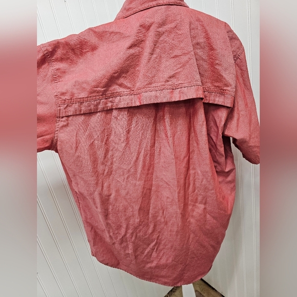 Men's Red Button-Up Shirt Gh Bass Co L - Picture 3 of 4